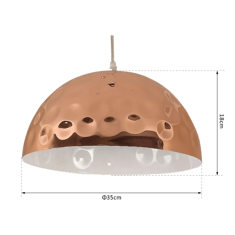 HOMCOM LAMPA SUFITOWA WISZĄCA Ф35cm E27 MIEDŹ METAL