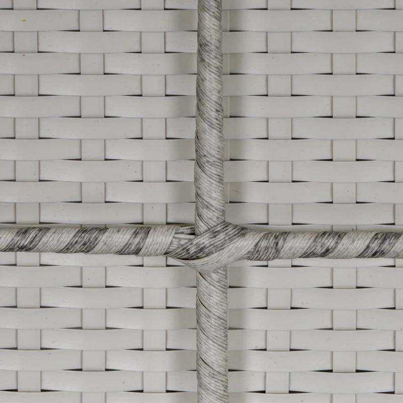 Pojedyncze krzesło z poduszką Krzesło ogrodowe rattanowe krzesło ogrodowe stalowoszare Outsunny®