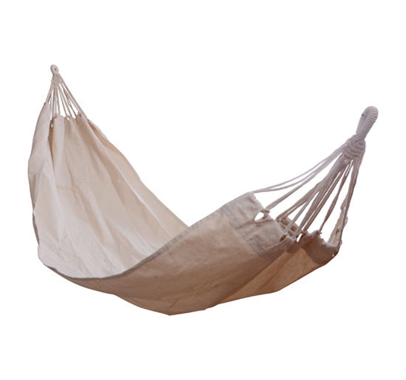 Duży hamak rodzinny 200x100cm huśtawka 150kg kremowy Outsunny