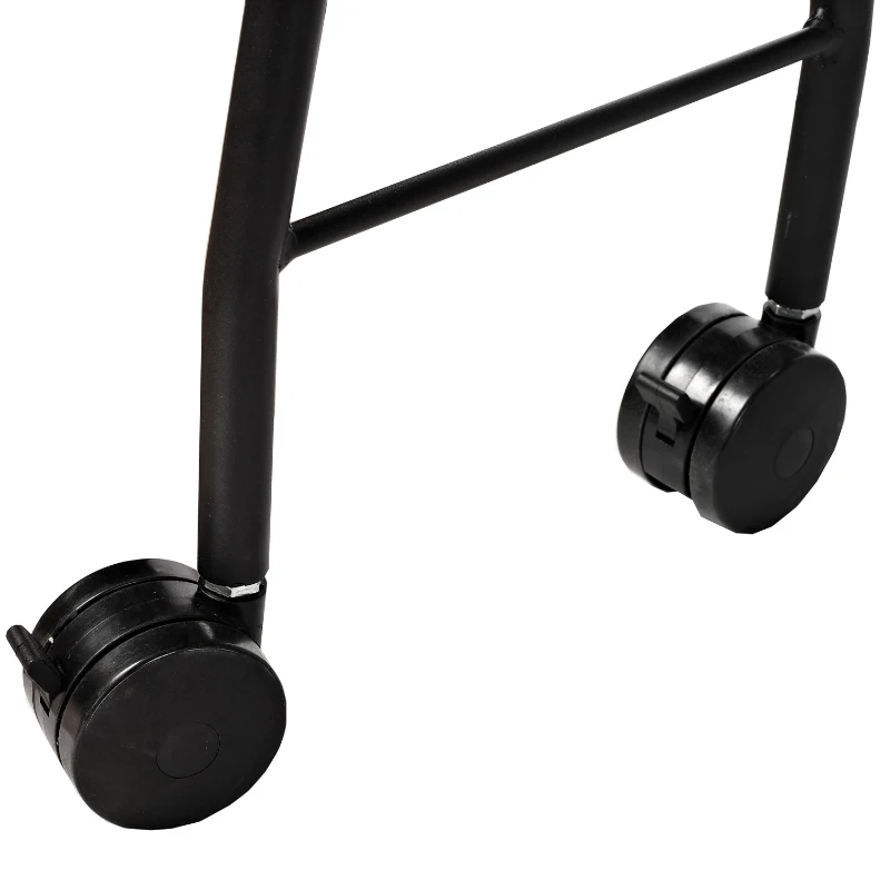 Outsunny® GRILL WĘGLOWY NA KÓŁKACH BBQ ROŻEN OBROTOWY REGULOWANY stal szlachetna czarny