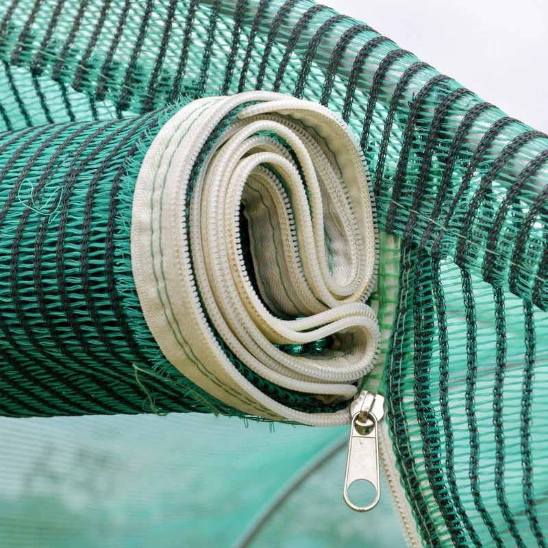 Tunel ogrodniczy foliowy szklarnia ochrona roślin przed mrozem słońcem HDPE, ciemnozielony 3x3x2 m Outsunny