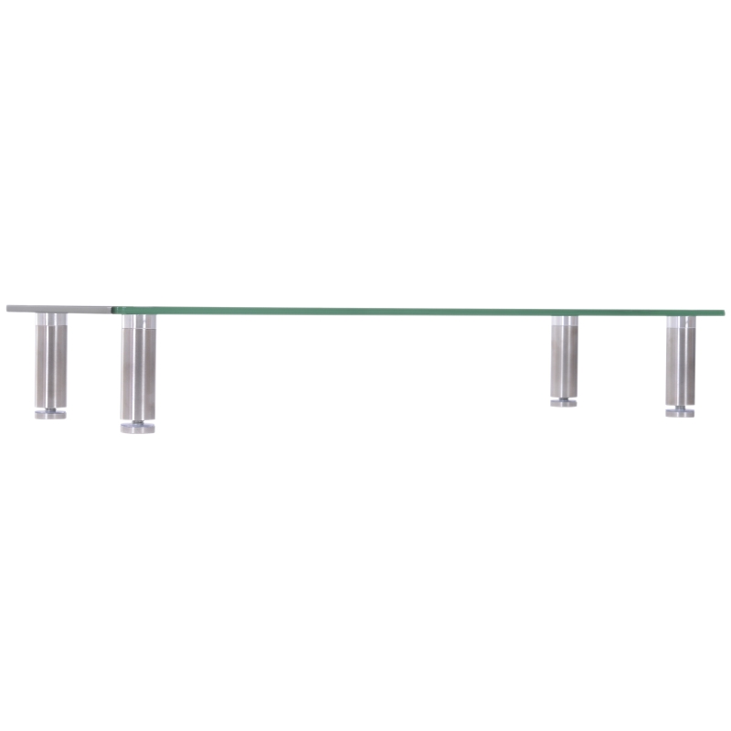 Vinsetto® PODSTAWKA POD MONITOR STOJAK NA EKRAN REGULACJA WYSOKOŚCI szkło metal 56 x 21 x 9–11 cm