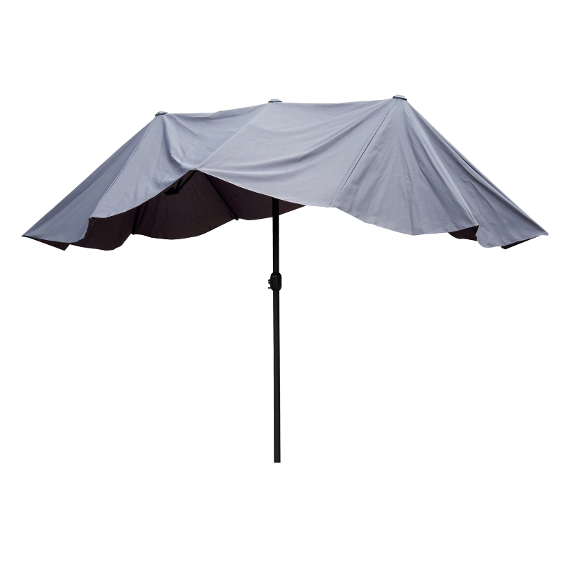 Outsunny PARASOL PRZECIWSŁONECZNY PODWÓJNY 460x270CM szary