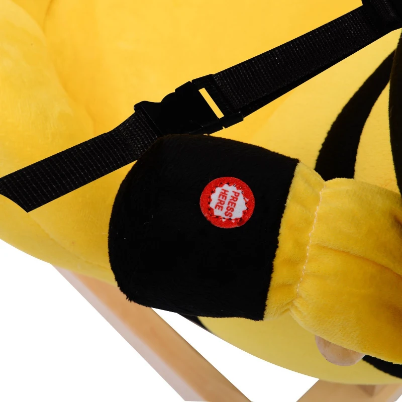 HOMCOM PSZCZÓŁKA  NA BIEGUNACH PLUSZOWA żółta