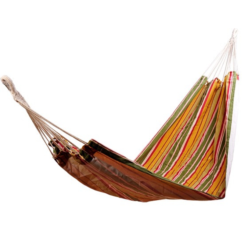 Outsunny DUŻY HAMAK RODZINNY 200x100cm HUŚTAWKA 150KG żółty-zielony-czerwony