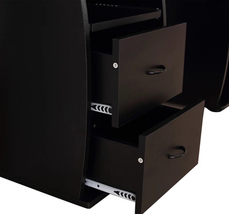 HOMCOM BIURKO KOMPUTEROWE BIUROWE czarne