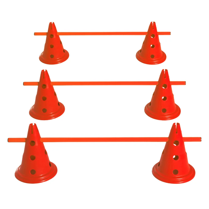 PawHut TOR PRZESZKÓD DLA PSA AGILITY 6 PACHOŁKÓW + 3 DRĄŻKI  30CM czerwony