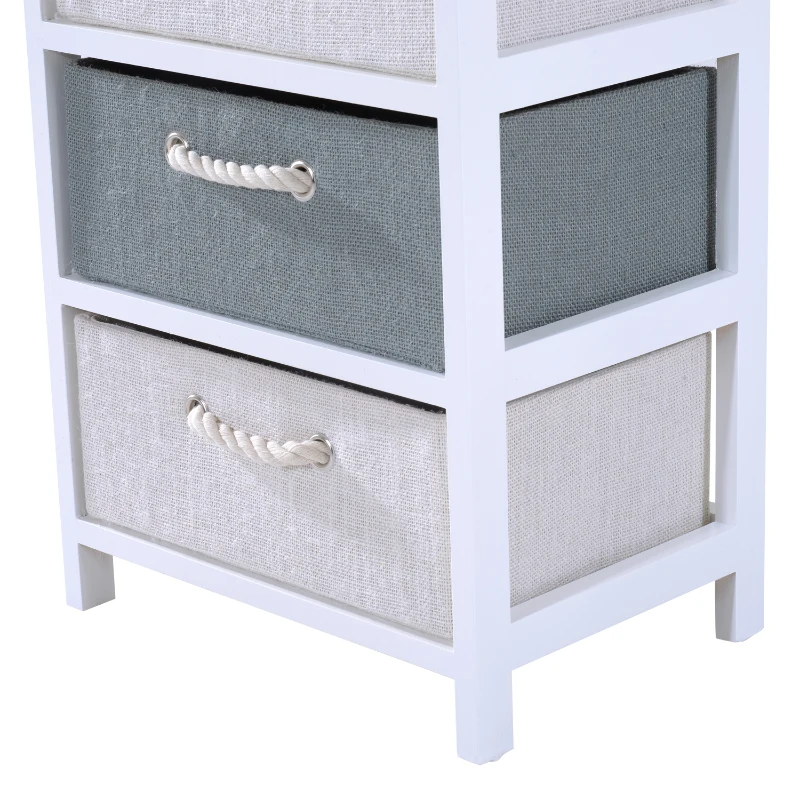 HOMCOM KOMODA REGAŁ Z 4 KOSZYKAMI biała