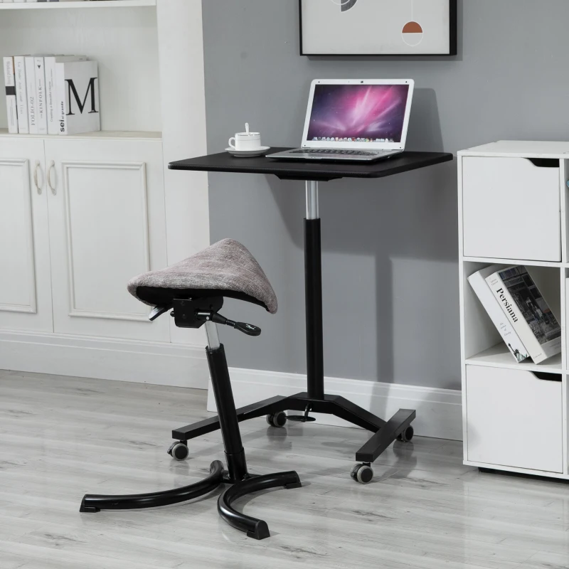 Podpora do stania Stołek do podpierania się Stołek siodłowy z funkcją pochylania z regulacją wysokości khaki