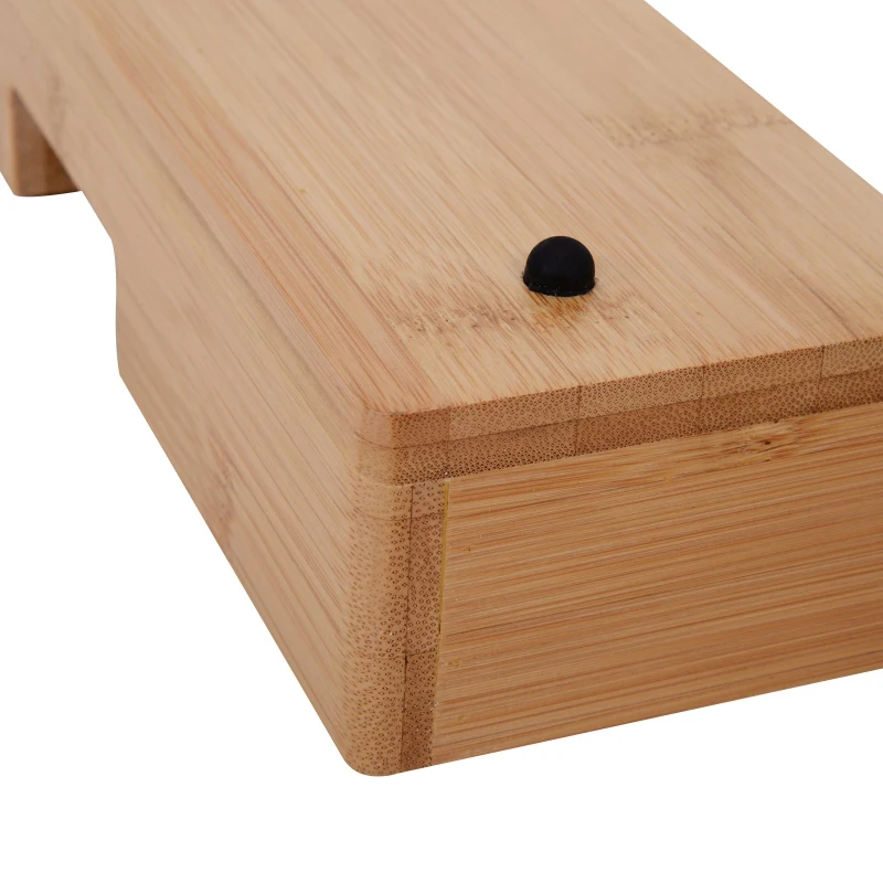 HOMCOM® Grill Elektryczny BBQ Stołowy Imprezowy 2200 W 5 Temperatur Metal Bambus