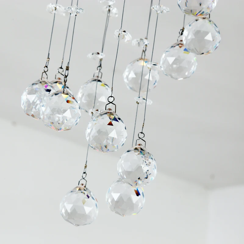 HOMCOM® LAMPA SUFITOWA WISZĄCA ŻYRANDOL kryształowy