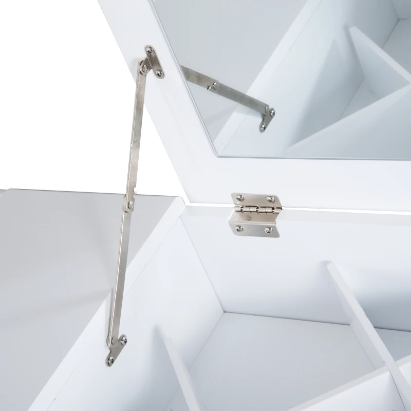 HOMCOM TOALETKA STÓŁ KOSMETYCZNY + STOŁEK I LUSTRO biała