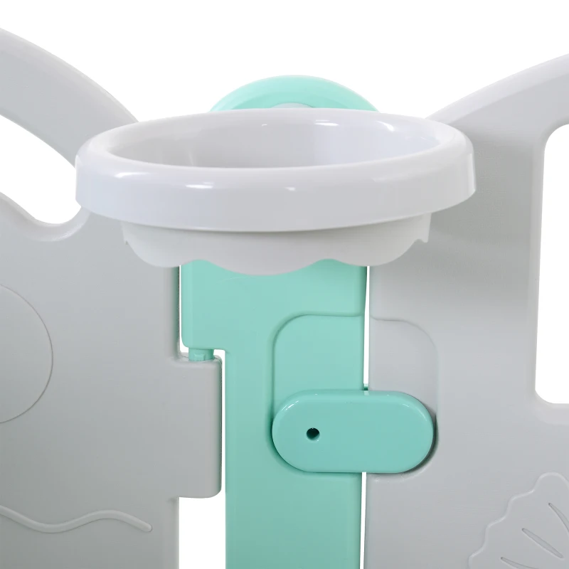 Kojec dziecięcy barierka 12 elementów siatka ochronna HDPE zielona