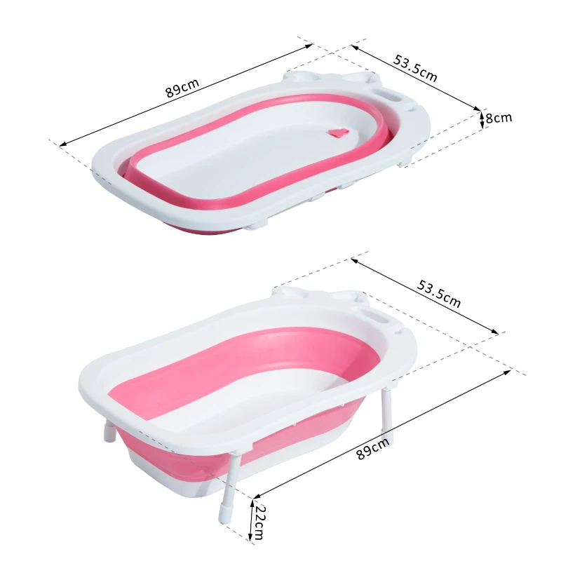 HOMCOM WANNA DLA DZIECI SKŁADANA WANIENKA TURYSTYCZNA czerwona