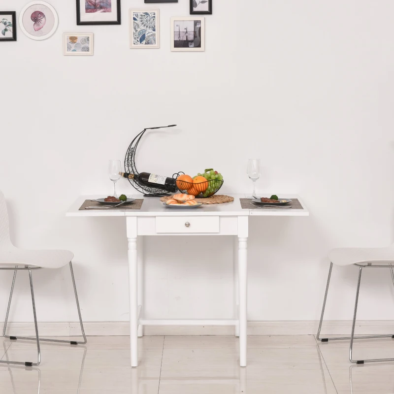 Rozkładany stół do jadalni Składany stół wielofunkcyjny 2 składane blaty boczne