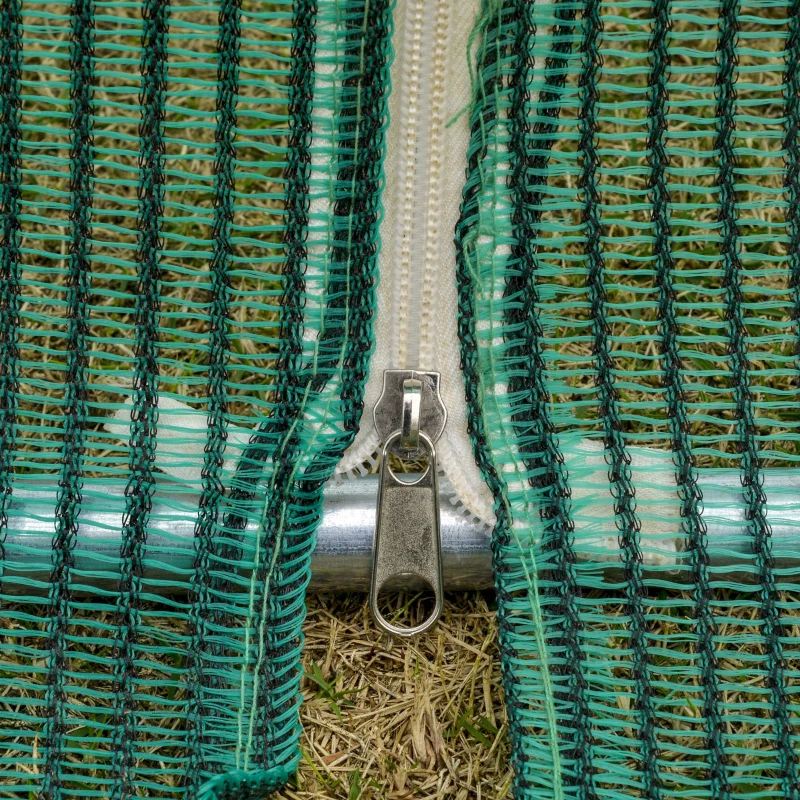 Tunel ogrodniczy foliowy szklarnia ochrona roślin przed mrozem słońcem HDPE, ciemnozielony 3x3x2 m Outsunny