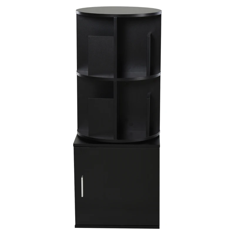 Regał na książki Regał 2 w 1 Regał obrotowy obrót o 360° zdejmowany czarny