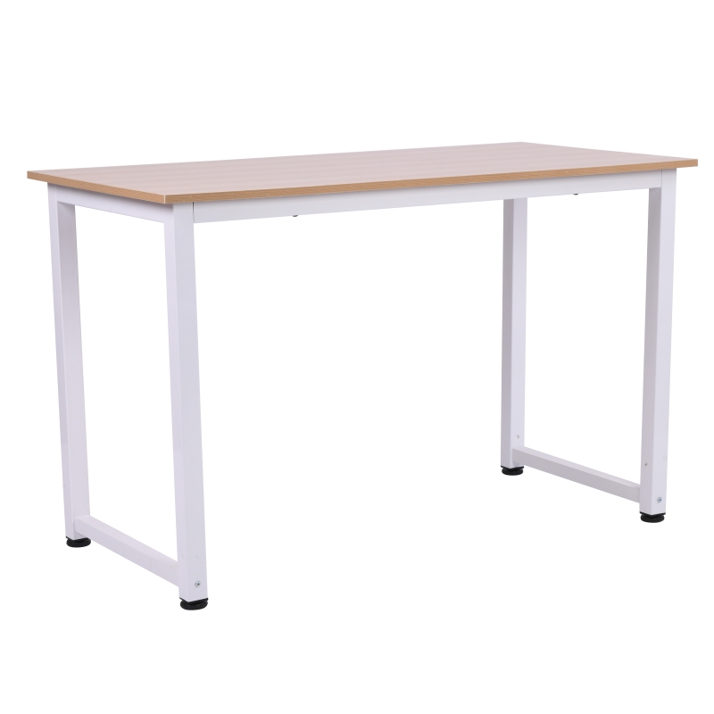 HOMCOM® BIURKO KOMPUTEROWE STÓŁ BIUROWY biały 120 x 60 x 76 cm