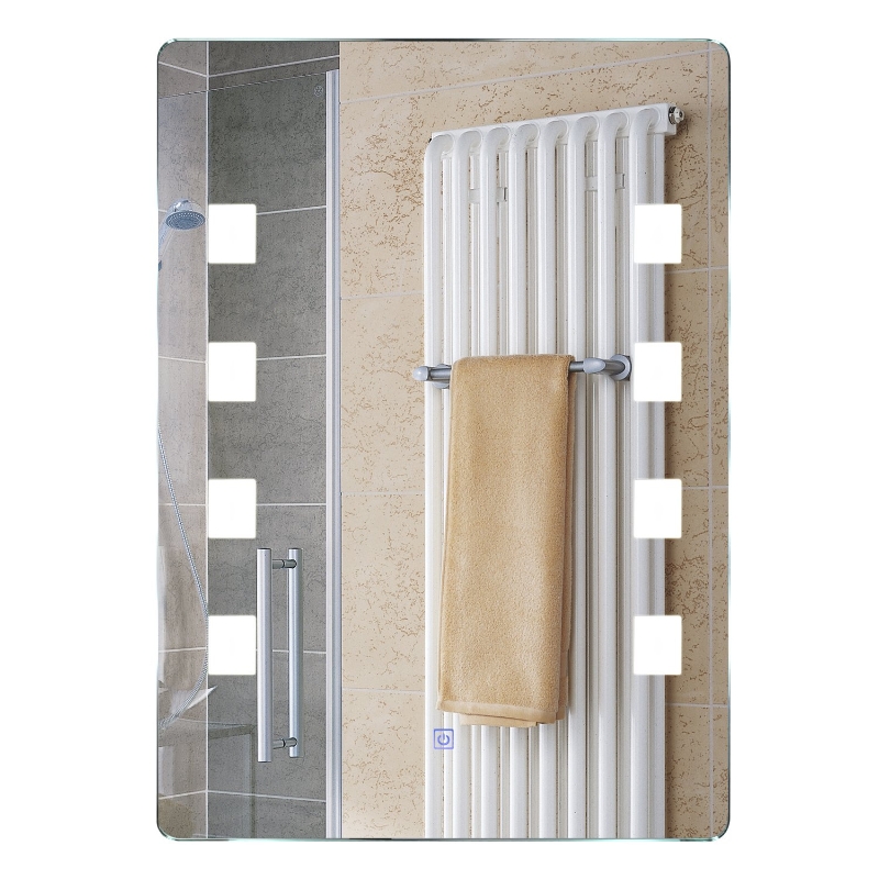HOMCOM LUSTRO ŚCIENNE ŁAZIENKOWE PODŚWIETLANE LED 60 x 80 x 4cm