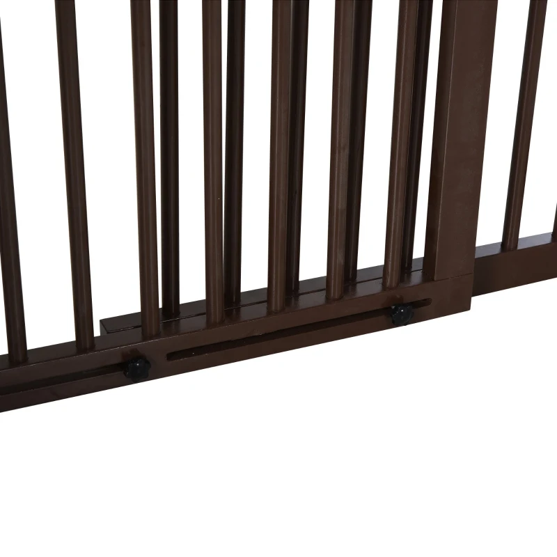 Barierka zabezpieczająca do drzwi dla psów Barierka odgradzająca Barierka zabezpieczająca Bramka dla psa drewno sosnowe brązowy