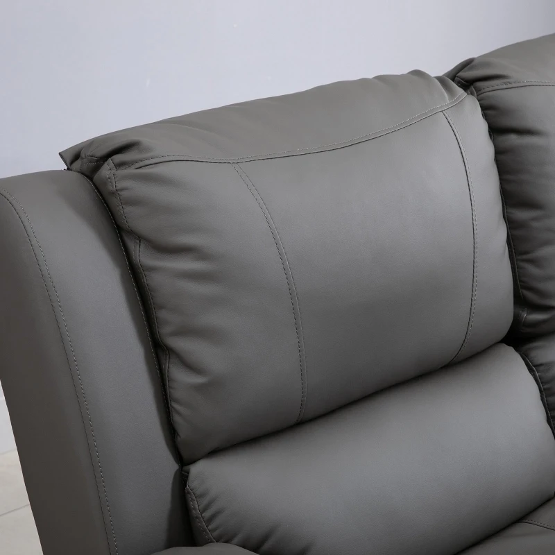 Dwuosobowa sofa regulowane oparcia rozkładany fotel drewniane nogi PU 3 kolory