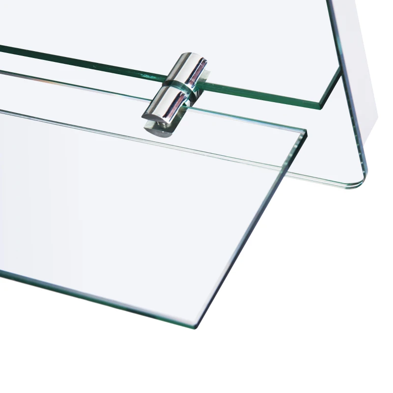 kleankin® LUSTRO ŁAZIENKOWE Z OŚWIETLENIEM LED PÓŁKA SZKLANA