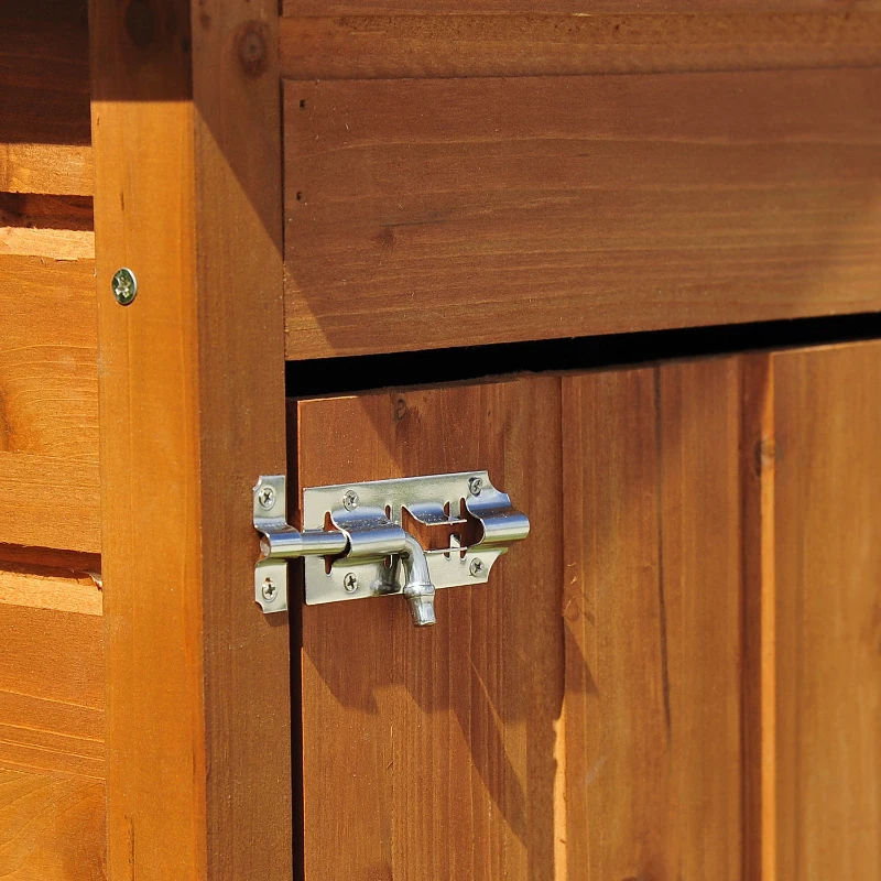 Outsunny drewniana szafa ogrodowa daszek jednospadowy szopa domek narzędziowy szafka ogrodowa na narzędzia