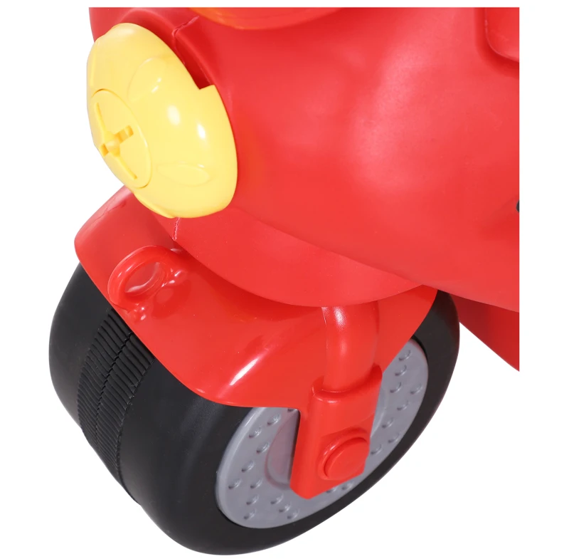 HOMCOM® MOTOREK WALIZKA DLA DZIECI Z PASKIEM DO NOSZENIA CZTERY W JEDNYM PP czerwony 52 x 25 x 34 cm