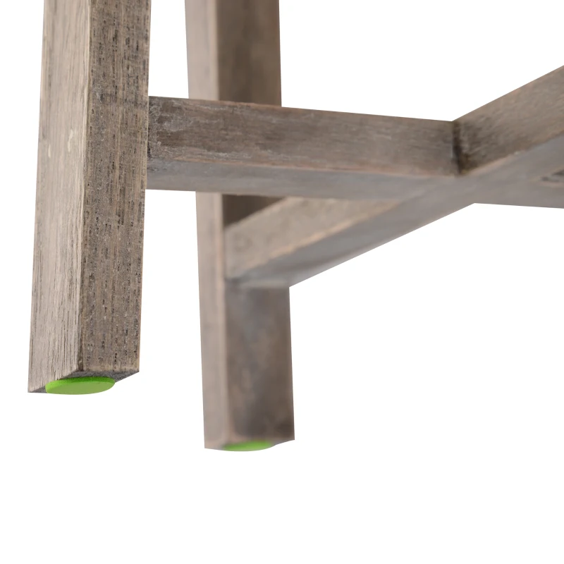 HOMCOM® LAMPKA STOŁOWA NOCNA STOJĄCA KLOSZ drewno szara 40 W styl skandynawski