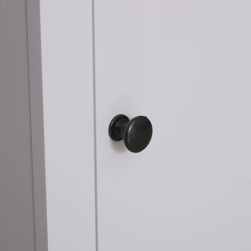 HOMCOM® SZAFKA ŁAZIENKOWA ŚCIENNA MEBLE DO ŁAZIENKI 3 PÓŁKI drewno biała 40 x 30 x 90 cm