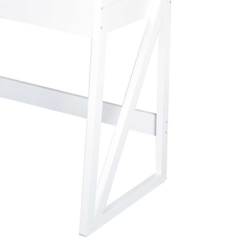 HOMCOM TOALETKA STÓŁ KOSMETYCZNY + STOŁEK I LUSTRO biała