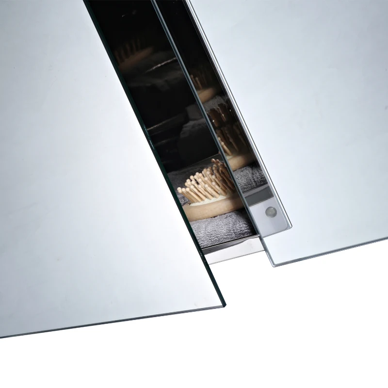 HOMCOM SZAFKA ŁAZIENKOWA LED LUSTRO WISZĄCA STALOWA