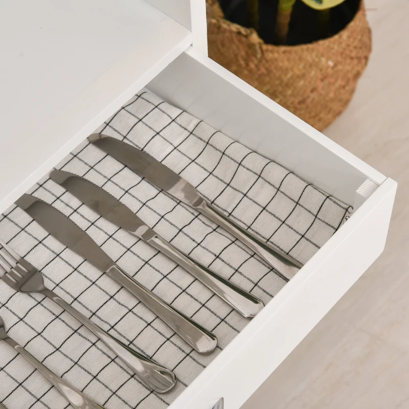 Wózek kuchenny wózek do serwowania wózek do serwowania z półką na wino biały