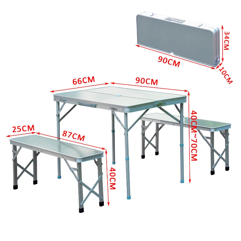 Outsunny STÓŁ KEMPINGOWY TURYSTYCZNY SKŁADANY ZESTAW