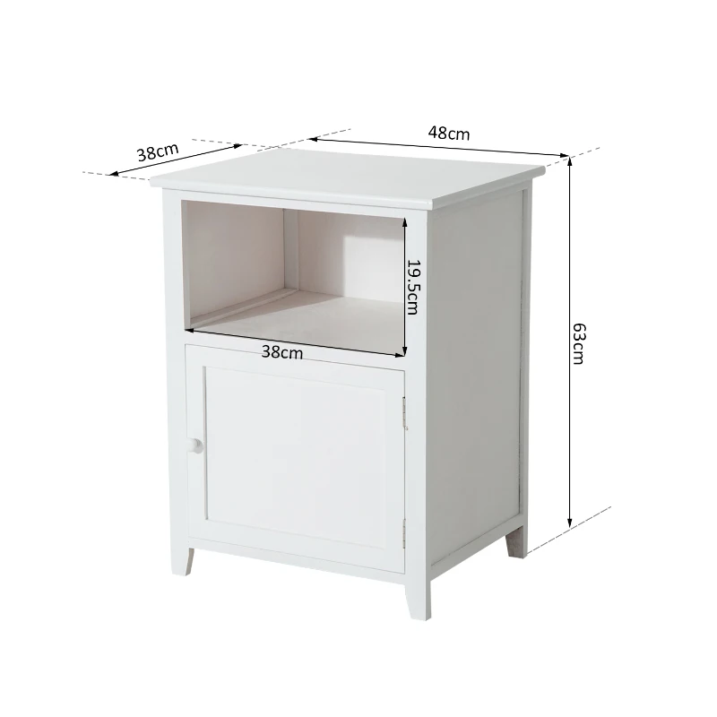 HOMCOM SZAFKA NOCNA KOMODA STOLIK biała
