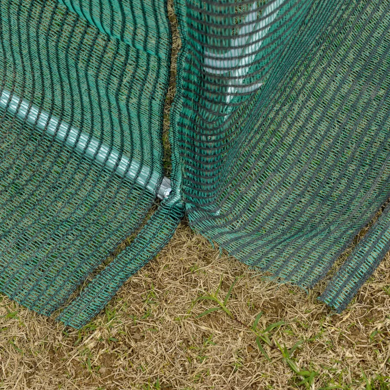 Tunel ogrodniczy foliowy szklarnia ochrona roślin przed mrozem słońcem HDPE, ciemnozielony 3x3x2 m Outsunny