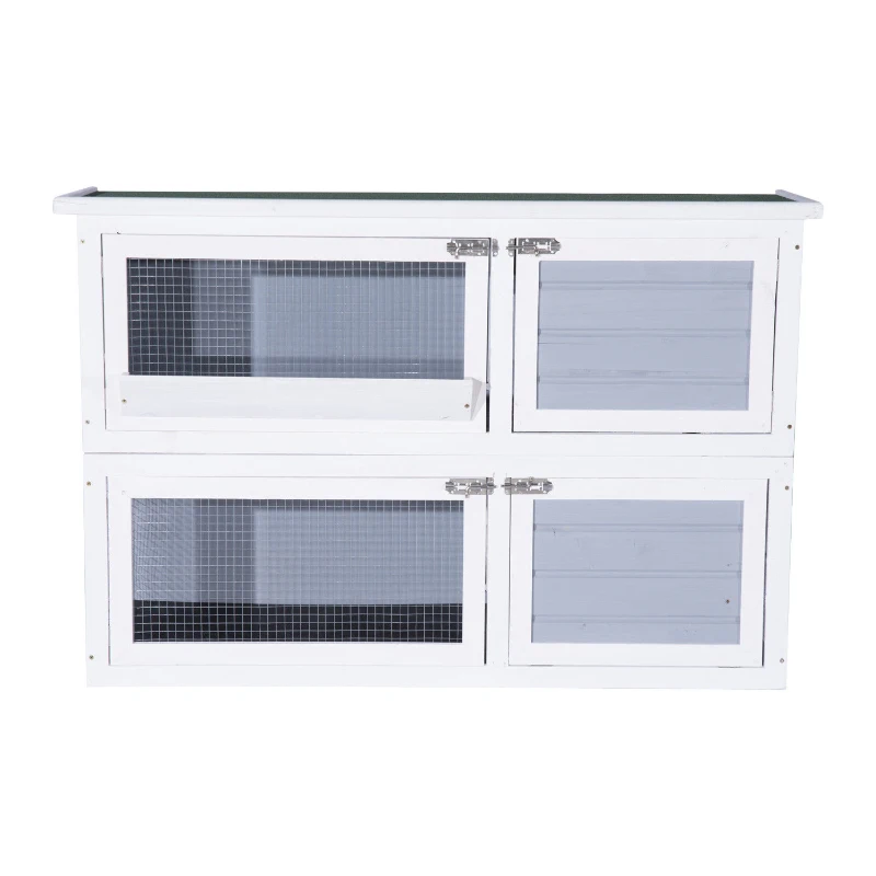 PawHut KLATKA DLA KRÓLIKÓW 2 POZIOMY KRÓLIKARNIA