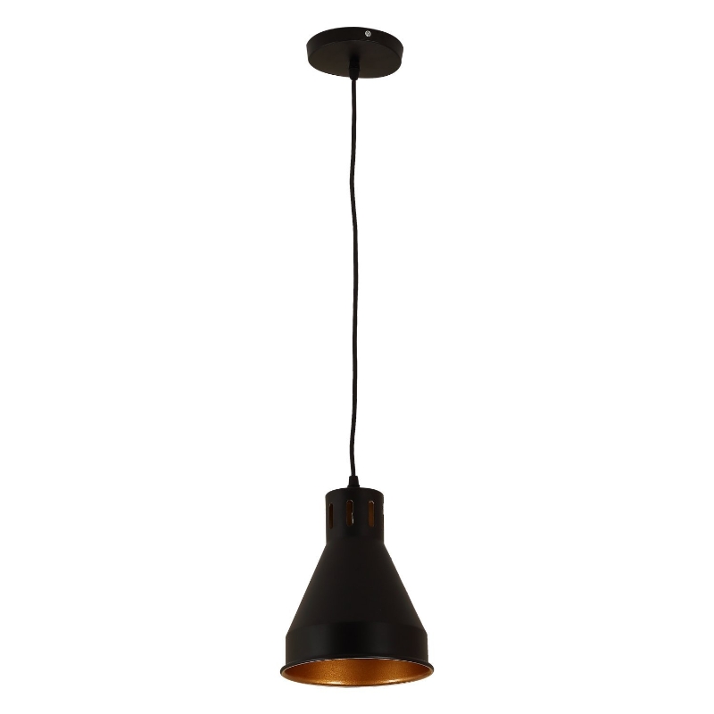 HOMCOM LAMPA SUFITOWA WISZĄCA Ф19CM E27 METAL czarna