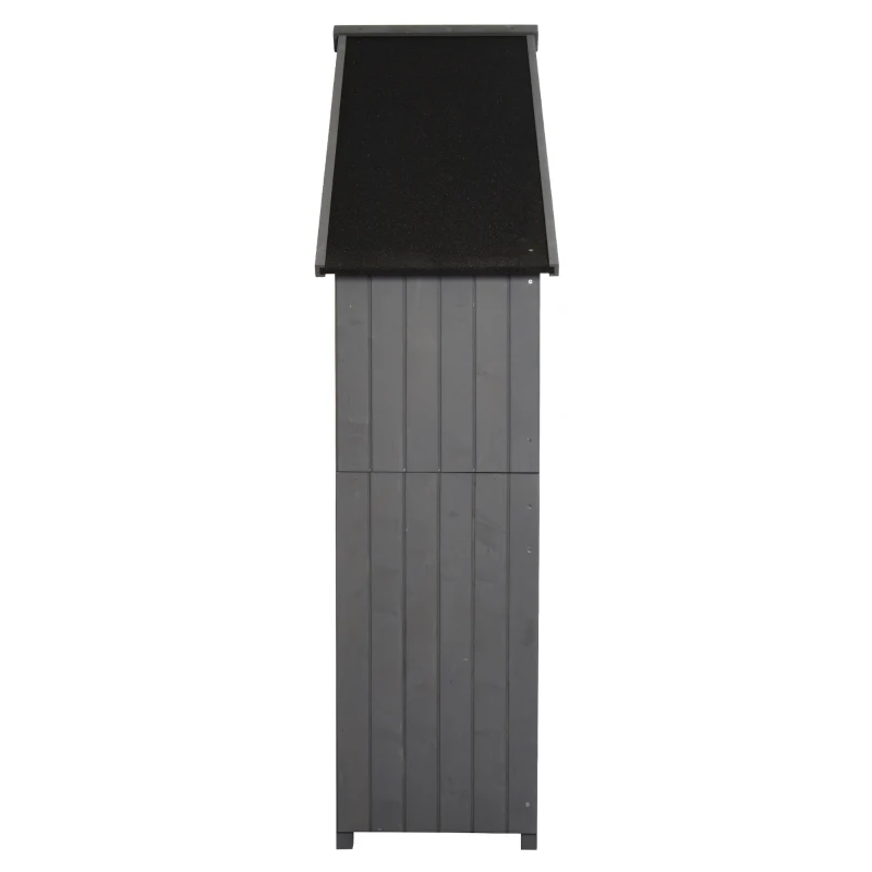 Szopa ogrodowa Duża szafka narzędziowa Altana ogrodowa Drewno Jodłowe Szary Czarny Outsunny®