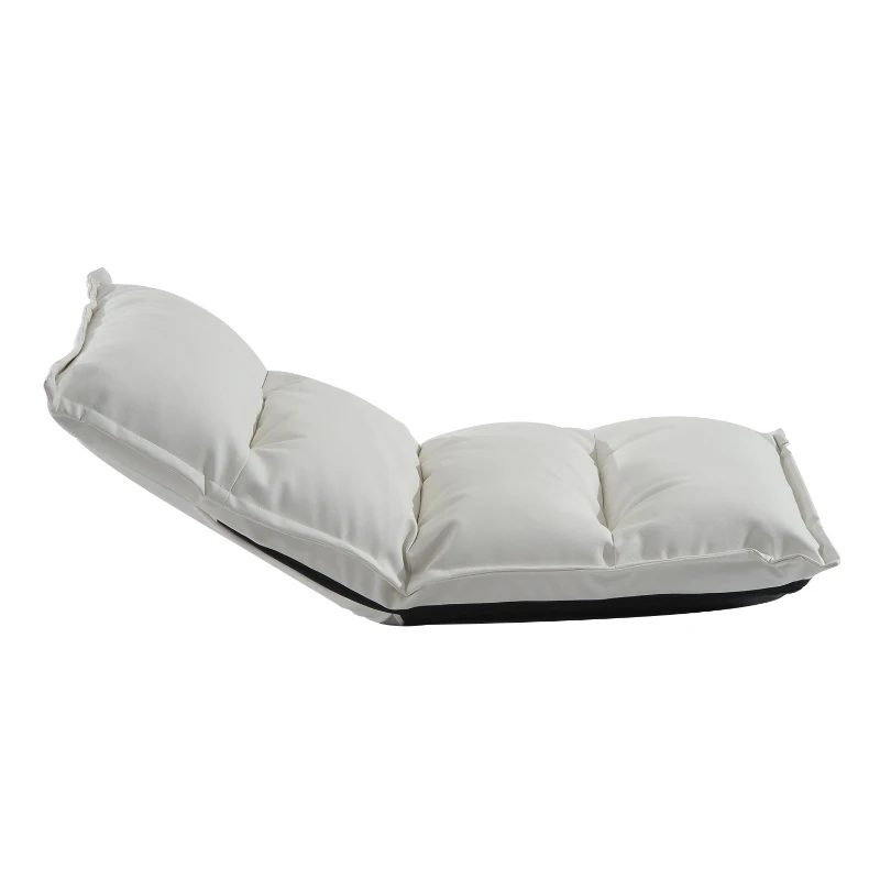 HOMCOM PODUSZKA SIEDZISKO Z OPARCIEM SKŁADANE białe