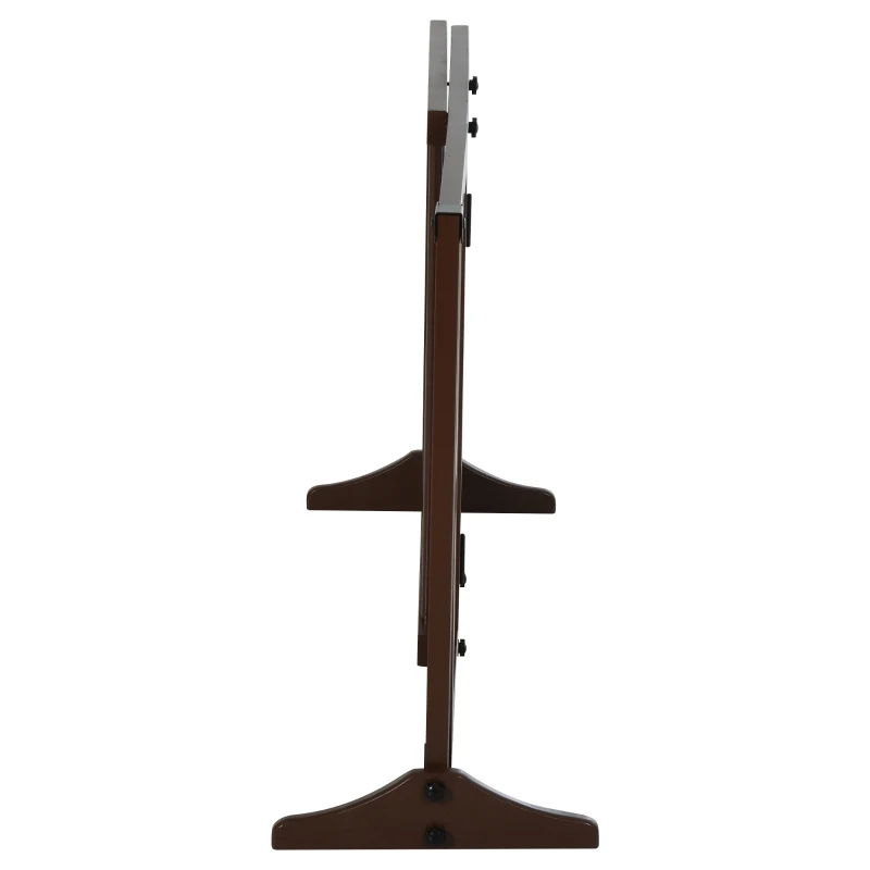 Barierka zabezpieczająca do drzwi dla psów Barierka odgradzająca Barierka zabezpieczająca Bramka dla psa drewno sosnowe brązowy