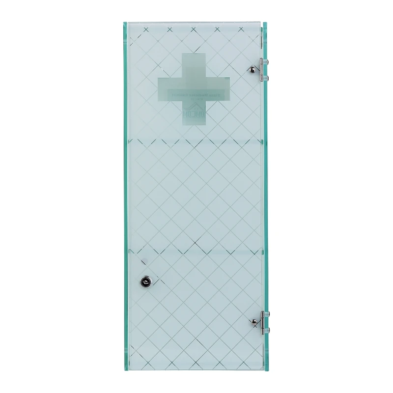 HOMCOM SZAFKA NA LEKARSTWA Z TRZEMA KOMORAMI biała