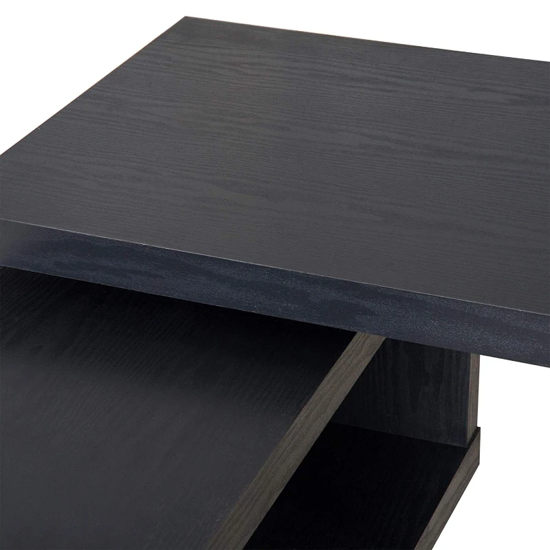 HOMCOM BIURKO NAROŻNE KOMPUTEROWE czarne