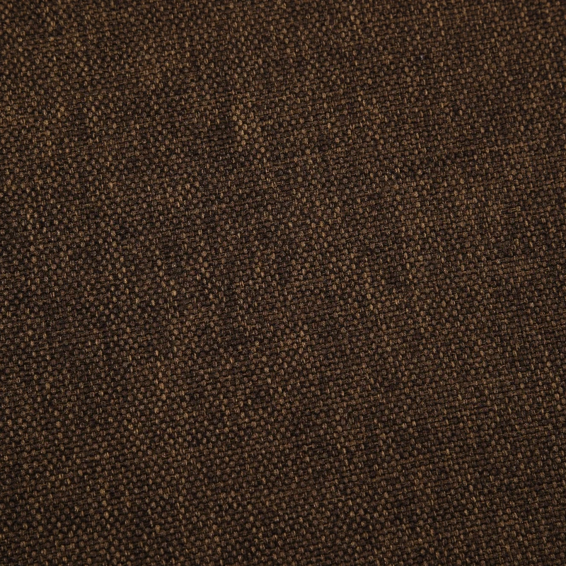 Fotel z pufą Fotel wypoczynkowy z podłokietnikami lniane obicie drewniana rama brązowy