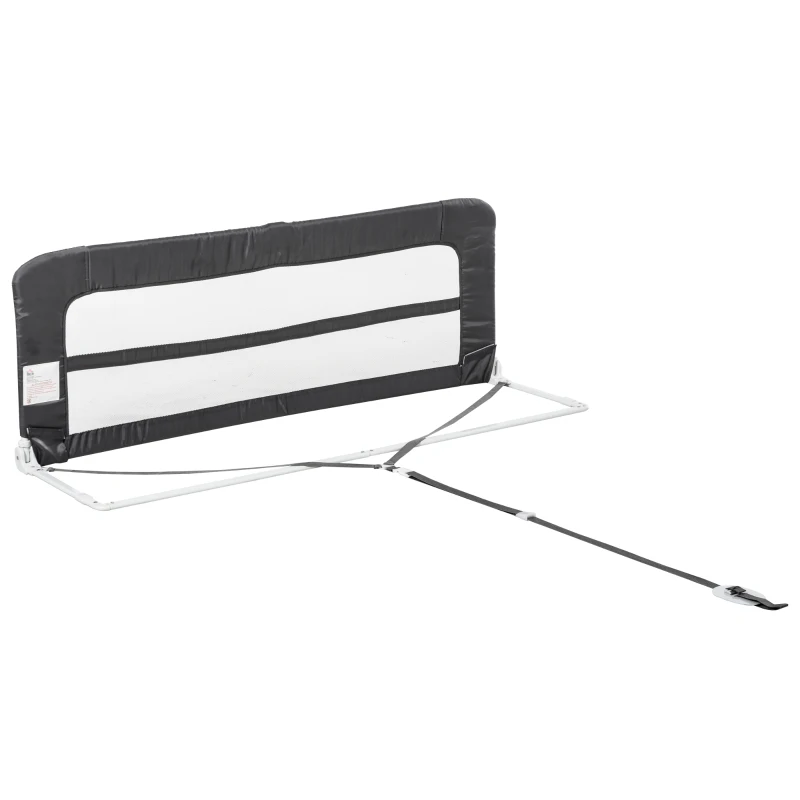 Barierka do łóżka 150 cm barierka ochronna na łóżko zabezpieczenie przed wypadnięciem dla małych dzieci składana szara