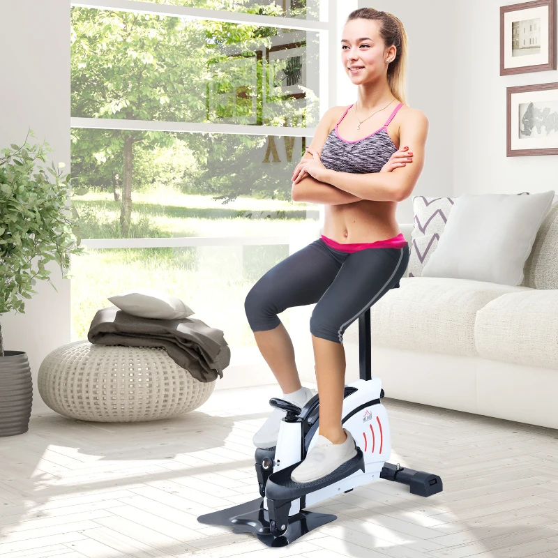 HOMCOM MINI ORBITREK MULTIFUNKCJONALNY ROWER DO FITNESSU czarny+biały