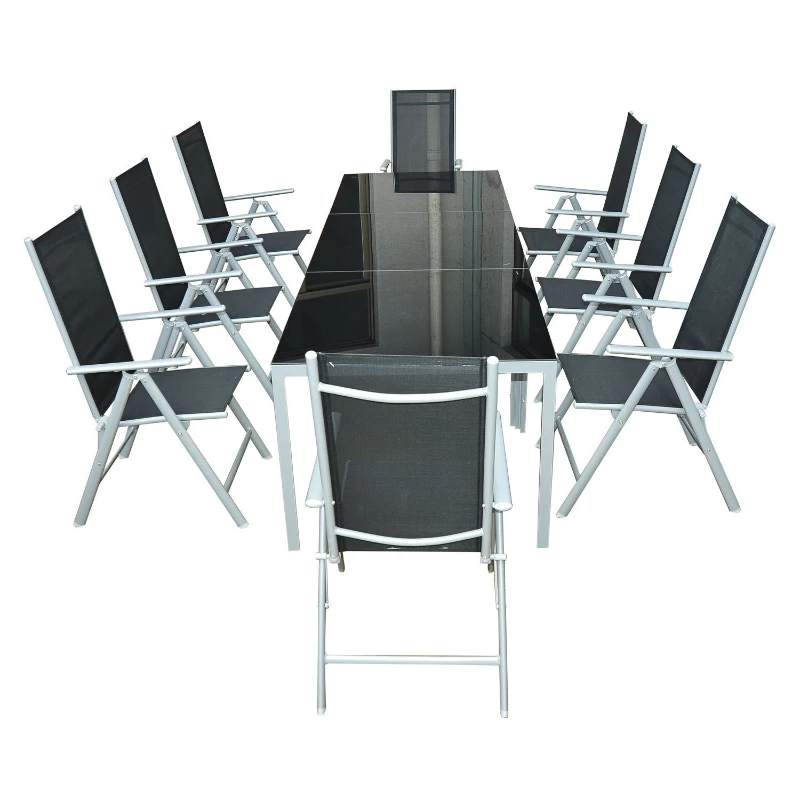 Outsunny SKŁADANE MEBLE OGRODOWE 11 SZT. aluminiowe