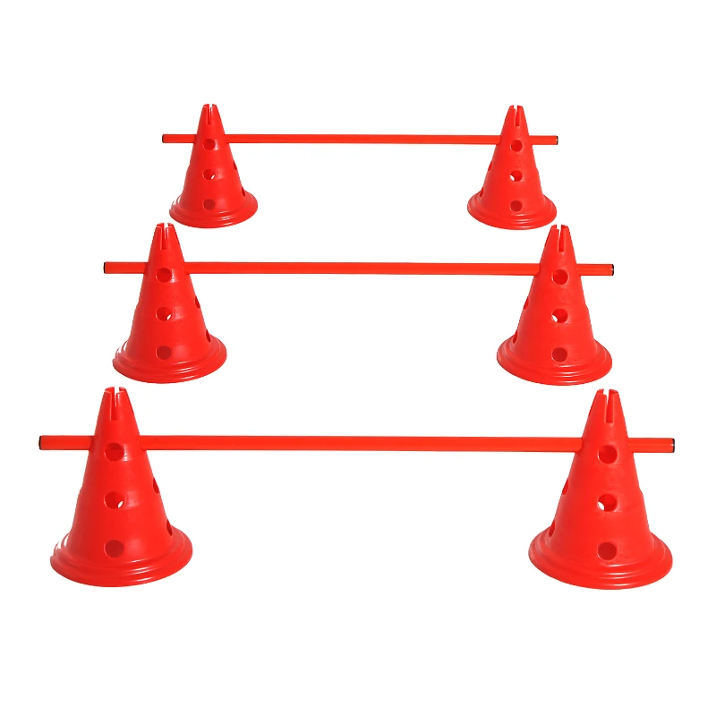 PawHut TOR PRZESZKÓD DLA PSA AGILITY 6 PACHOŁKÓW + 3 DRĄŻKI  30CM czerwony