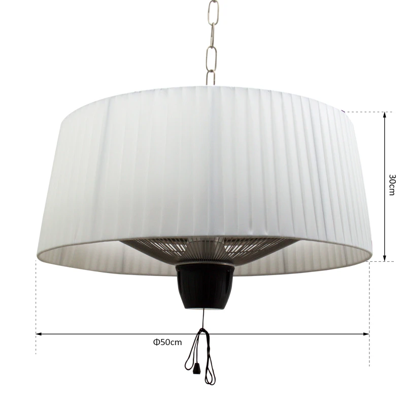 Outsunny PROMIENNIK PODCZERWIENI SUFITOWY 1500 W biały