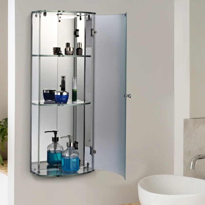 HOMCOM® WITRYNA SZKLANA SZAFKA WISZĄCA